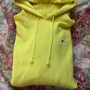 Neon Yellow Champion Hoodie